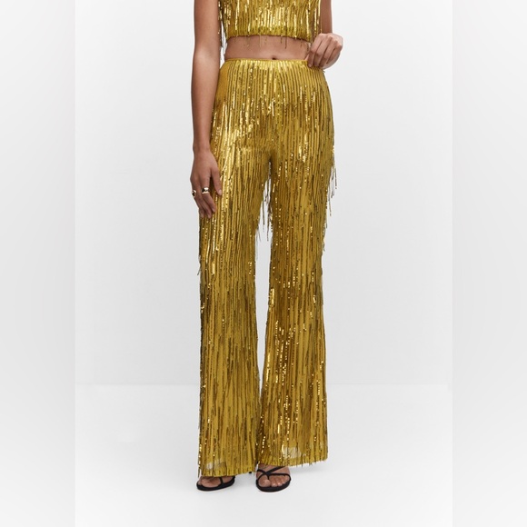 Mango Metallic Fringe Two-Piece Set - Picture 3 of 6